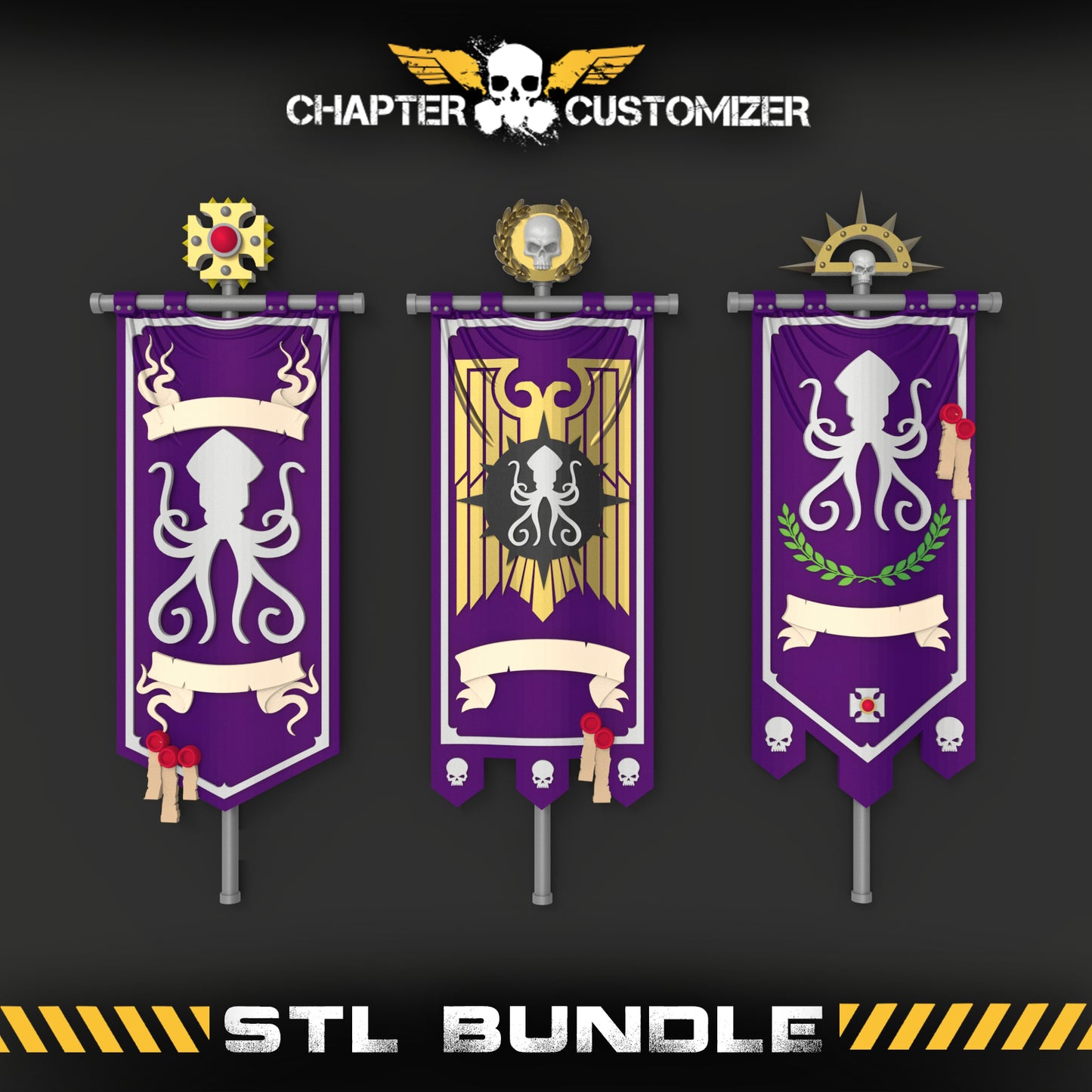 Krakens STL Chapter Standard Bearer Banners