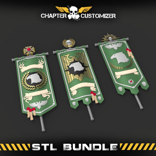 Raptor Head STL Chapter Standard Bearer Banners