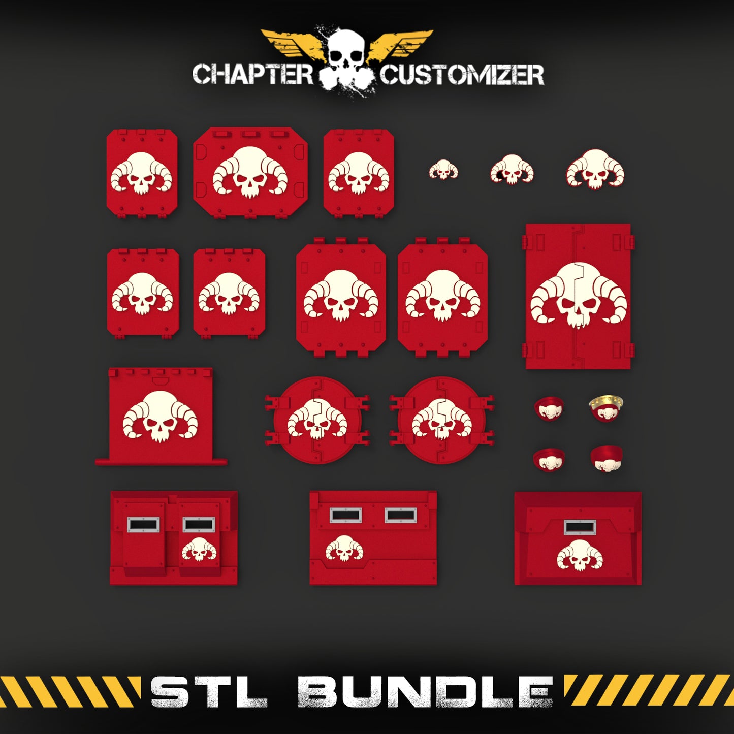 Demon Skull STL Chapter Bundle