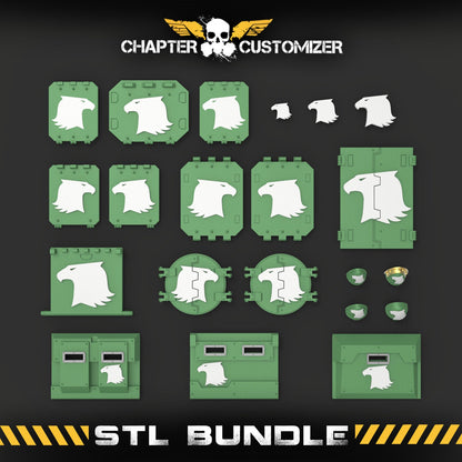 Raptor Head STL Chapter Bundle