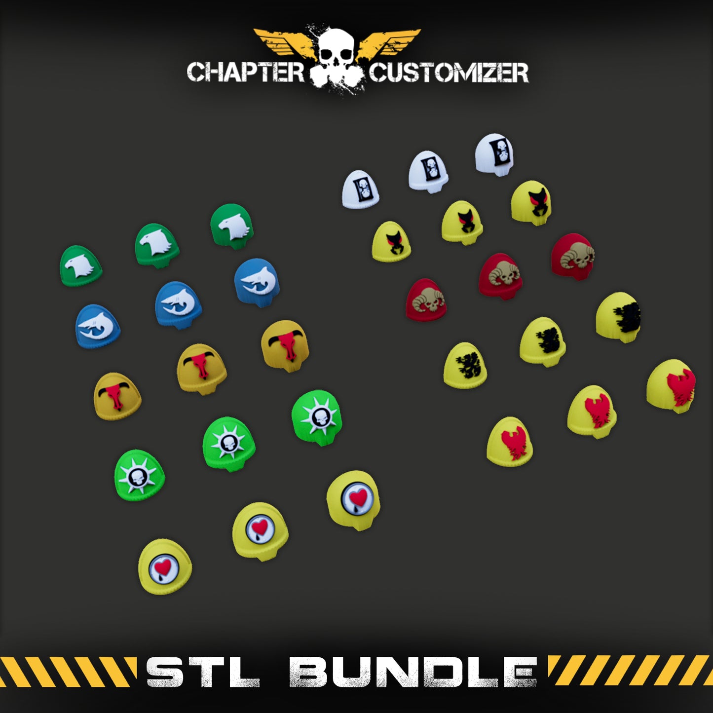 Kill Squad Shoulder Pad STL Bundle 1