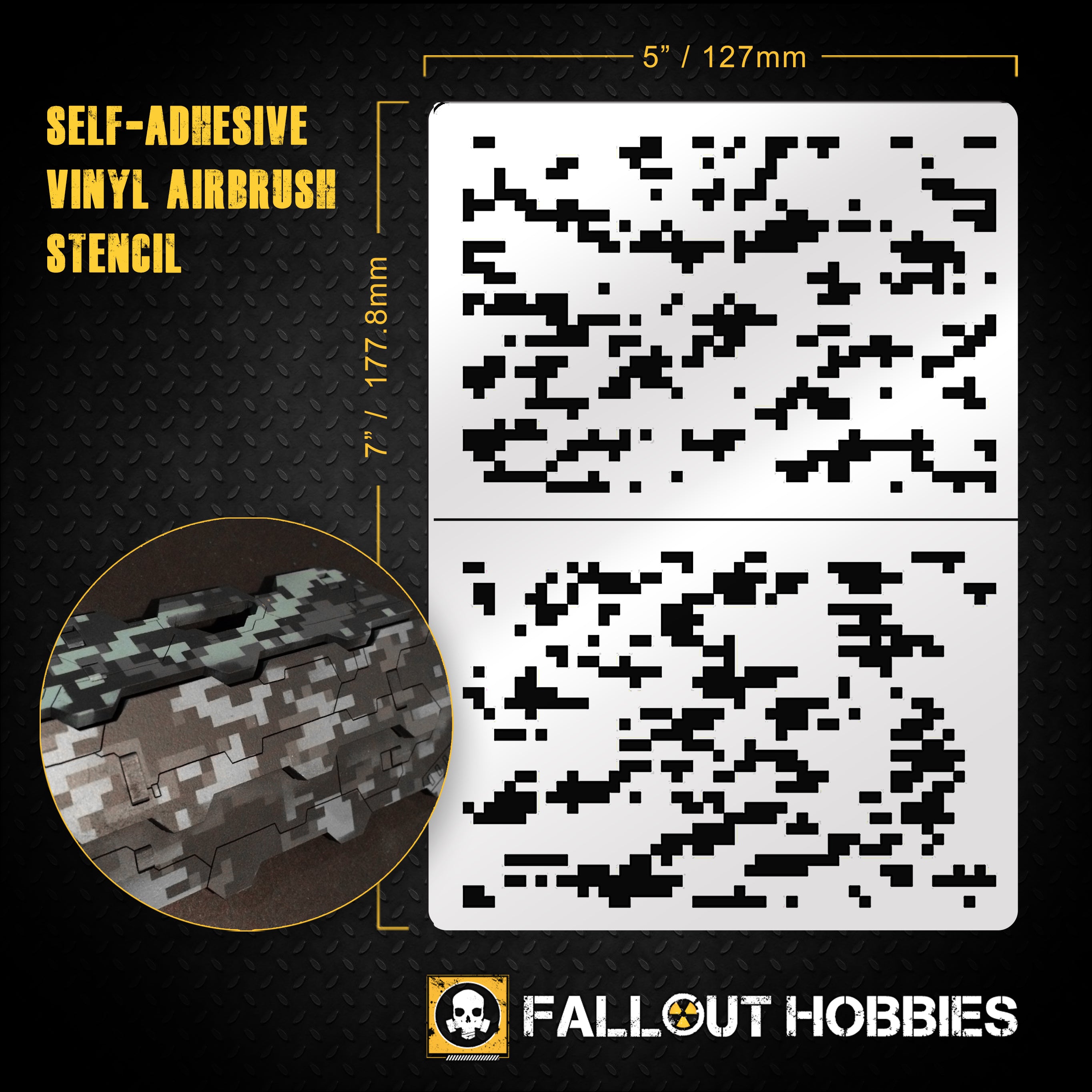 Digi Camo 001 Airbrush-Schablone – Fallout Hobbies