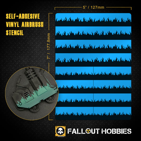 Flammen 03 Airbrush Schablone